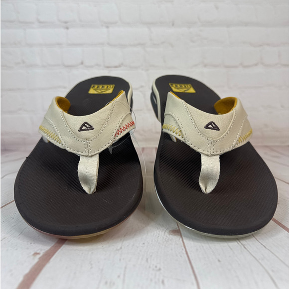 Reef Spackler 19th Hole Brown Flip Flops Sandals With Bottle Opener Mens Size 12 - Picture 5 of 10